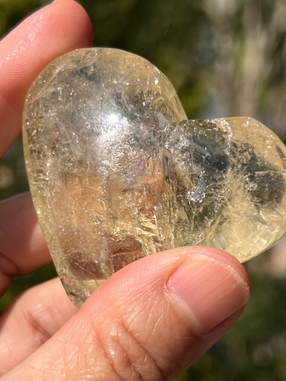 Citrine (12) heart with stand | crystal